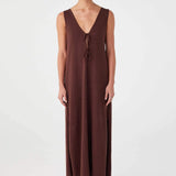 Arcaa Poppy Reversible Maxi Dress - Chocolate