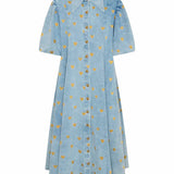 La Boheme Girls Peyton Midi Dress Denim Hearts