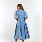 La Boheme Girls Peyton Midi Dress Denim Hearts