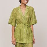 Bohemian Traders Ellie Lace Shirt - Citron