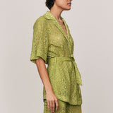 Bohemian Traders Ellie Lace Shirt - Citron
