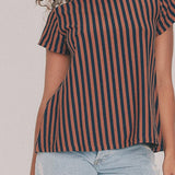 Bohemian Traders Striped Swing Tee - Tobacco