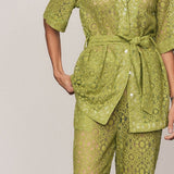 Bohemian Traders Ellie Lace Pants - Citron