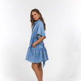 La Boheme Girls Moxie Mini Dress Denim Hearts