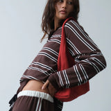 Arcaa Rayne Knit Jersey - Espresso/Black/Cream Stripe