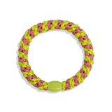 KKNEKKI Hair Tie - Stripe Coral Neon Yellow