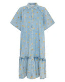 La Boheme Girls Moxie Midi Dress Denim Hearts