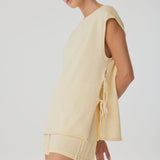 Arcaa Poppy Tie Side Top - Butter