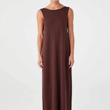 Arcaa Poppy Reversible Maxi Dress - Chocolate