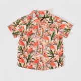 Holiday Flamingo Linen Shirt