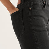 Elise Mid Straight Jean - Black