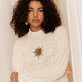 Canto Striped Knit Jumper - White