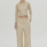 Camilla & Marc Aubrey LS Rib Top - Latte