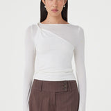 Arcaa Mabel LS Twist Top - Cream