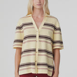 Arcaa Willa Shirt - Butter Espresso Stripe