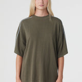 Arcaa Pippa Oversized Tee - Smokey Olive/Dusk Blue