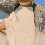 Spell Ines Tiered Maxi Skirt - Light Sand
