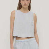 Assembly Label Estelle Linen Top - Cloud