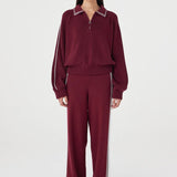 Arcaa Emery Pant - Merlot & Cream