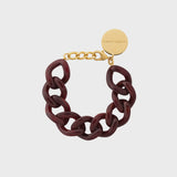 Vanessa Baroni Flat Chain Bracelet - Bordeaux Marble
