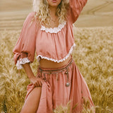 Spell Poison Peach Maxi Skirt