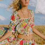 Spell Valley of Dolls Short Sleeve Blouse - Opal