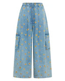 La Boheme Girls Ezra Pant Denim Hearts