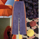 La Boheme Girls Viva Terry Pants - Grape & Orange