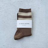 LeBon Her Varsity Socks - Toffee