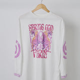 Here, There & Everywhere Strong & Fierce L/S Tee - White