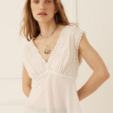 Spell Bridget Lace Cami - Pearl