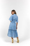 La Boheme Girls Moxie Midi Dress Denim Hearts