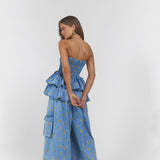 La Boheme Girls Mia Mini Multi Wear Skirt/Top Denim Hearts
