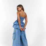 La Boheme Girls Mia Mini Multi Wear Skirt/Top Denim Hearts
