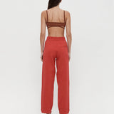 Nagnata Organic Motley Track Pant - Crimson