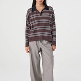 Arcaa Rayne Knit Jersey - Espresso/Black/Cream Stripe