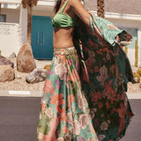 Spell Floridian Reversible Robe - Sage