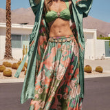 Spell Floridian Reversible Robe - Sage