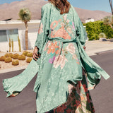 Spell Floridian Reversible Robe - Sage
