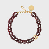 Vanessa Baroni Small Turtle Necklace - Bordeaux Marble
