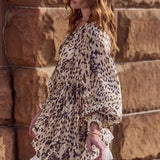 Spell Snow Leopard Asymmetric Blouse - Animal