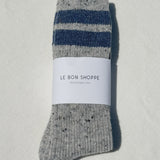 LeBon Snow Varsity Socks - Grey/Blue