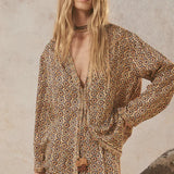 Sannah Tie Blouse - Golden Ochre