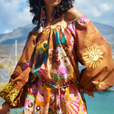 Spell Birth of Venus Tunic Dress - Caramel