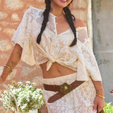 Spell Free Love Lace Crop - Vintage Cream