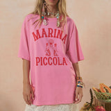 Spell Marina Piccola Oversized Biker Tee - Cosmos Pink