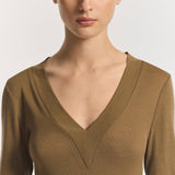 Viktoria & Woods Lotus Merino Top - Khaki