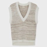 Oat Marle Rib Knit Vest