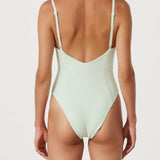 Seaglass Textured Balconette One Piece
