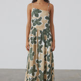Eucalyptus Flower Linen Dress